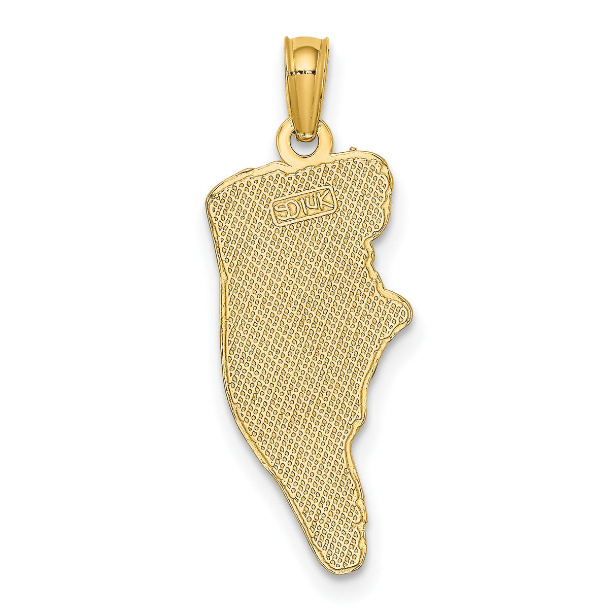 14k Yellow Gold Hilton Head Island Map Pendant, South Carolina Coastal Charm