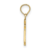 14k Yellow Gold San Francisco Cable Car Pendant with SF Engraving, Unisex City Travel Charm