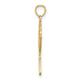 14k Yellow Gold Alaska State Pendant with Textured Bear Design, Nature-Inspired Travel Jewelry