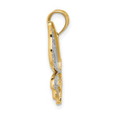 14k Yellow Gold Butterfly Pendant with Filigree Wings, Nature-Inspired Spiritual Jewelry for Women