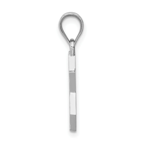 14k White Gold Star of David Pendant with Interlocking Design, Unisex Jewish Symbol