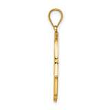 Polished and Enameled Hamsa Charm Pendant in Real 14k Yellow Gold