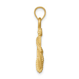 14k Yellow Gold Anchor Pendant with Rope Detailing, Nautical Christian Symbol for Men