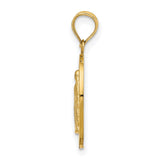 14k Yellow Gold Miraculous Medal Pendant, Oval Virgin Mary Catholic Charm