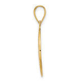 14k Yellow Gold Filigree Medallion Pendant, Circular Swirl Openwork Design, Womens Jewelry