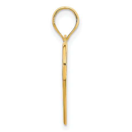 14k Yellow Gold Heart Pendant with Abstract Deer Head and Antler Design