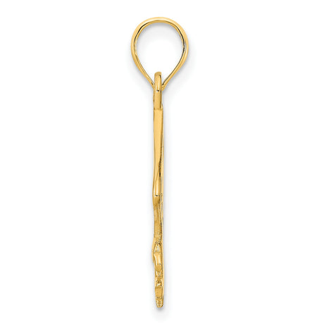 Eagle Charm Pendant in Real 14k Yellow Gold