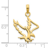 Eagle Charm Pendant in Real 14k Yellow Gold