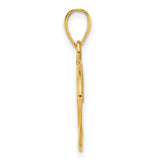 14k Yellow Gold Eagle Head Pendant, Bold Stylized Bird of Prey, Patriotic American Design