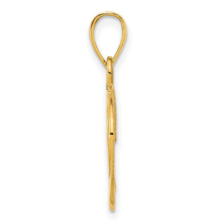 14k Yellow Gold Eagle Head Pendant, Bold Stylized Bird of Prey, Patriotic American Design