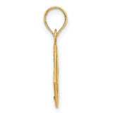 14k Yellow Gold Nautical Pendant with Lighthouse and Compass Rose in Diamond Frame