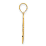 14k Yellow Gold Cross Pendant with Infinity Loop and Teardrop Design for Men and Women