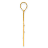 Epoxy Graduation Cap and Diploma Charm Pendant in Real 14k Yellow Gold