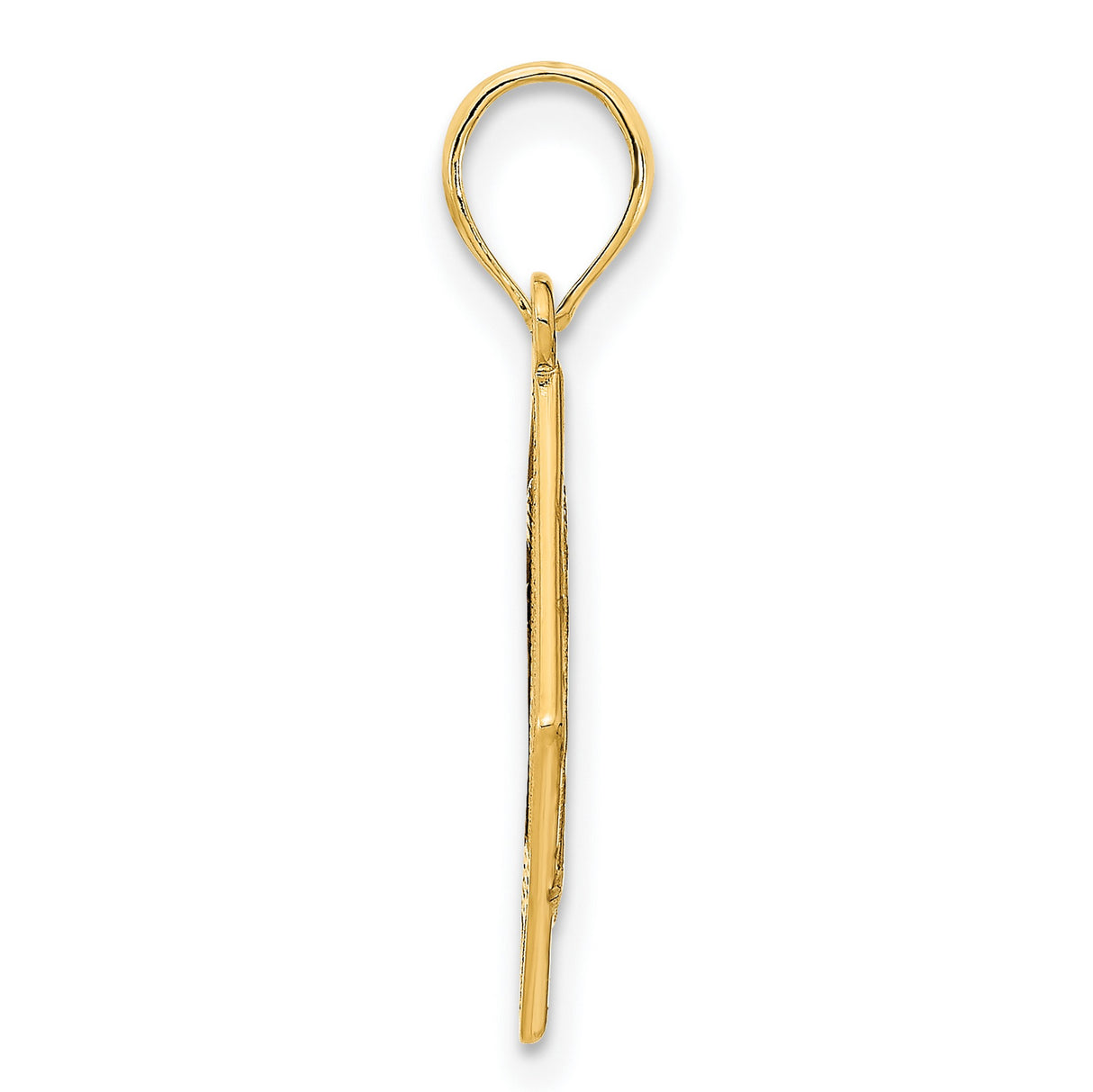 Fancy Celtic Knot Charm Pendant in Real 14k Yellow Gold