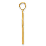 14k Yellow Gold Ankh Cross Pendant, Polished Religious Amulet for Men and Women