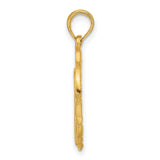 Fancy Charm Pendant in Real 14k Yellow Gold