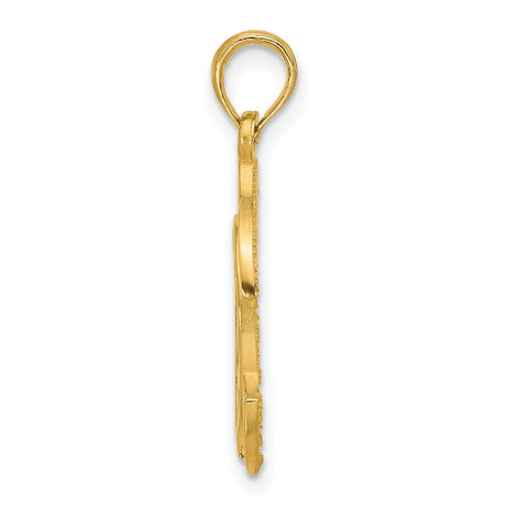 Fancy Charm Pendant in Real 14k Yellow Gold