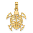 Fancy Charm Pendant in Real 14k Yellow Gold