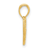 14k Yellow Gold Nautical Pendant with Rope Detail, Life Preserver Charm, Ocean Theme