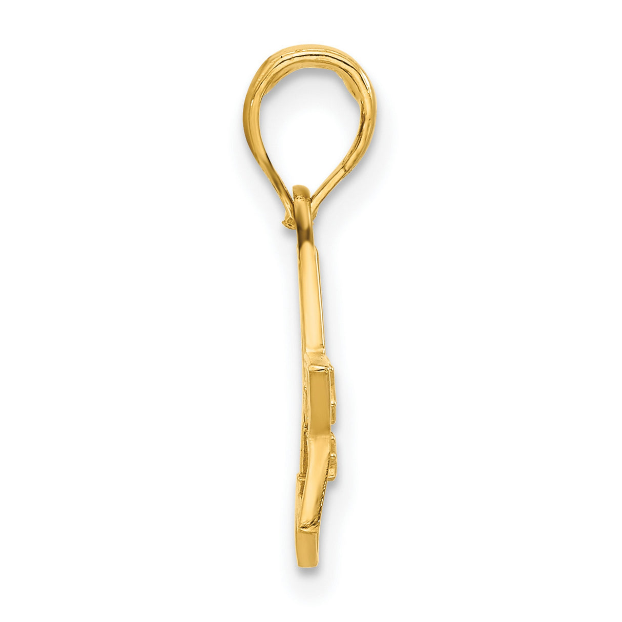 14k Yellow Gold Star Pendant with Open Outline and Three Inner Stars, Celestial Charm