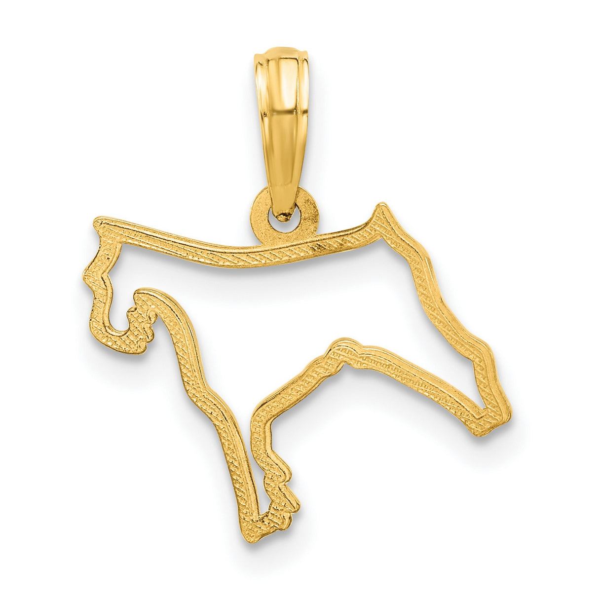 14k Yellow Gold North Carolina Outline Pendant, Minimalist State Charm