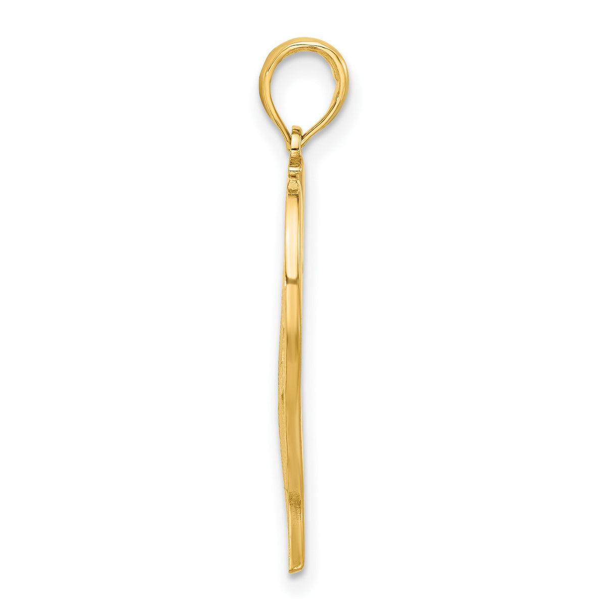 14k Yellow Gold Heart Pendant with Openwork Scroll Design, Romantic Jewelry for Women