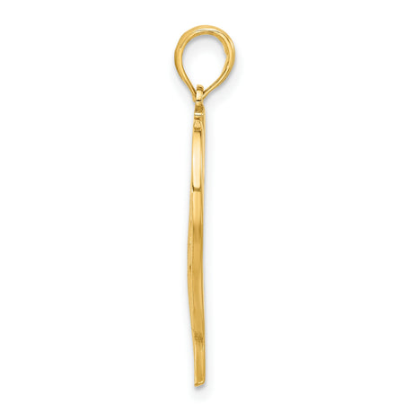 14k Yellow Gold Heart Pendant with Openwork Scroll Design, Romantic Jewelry for Women