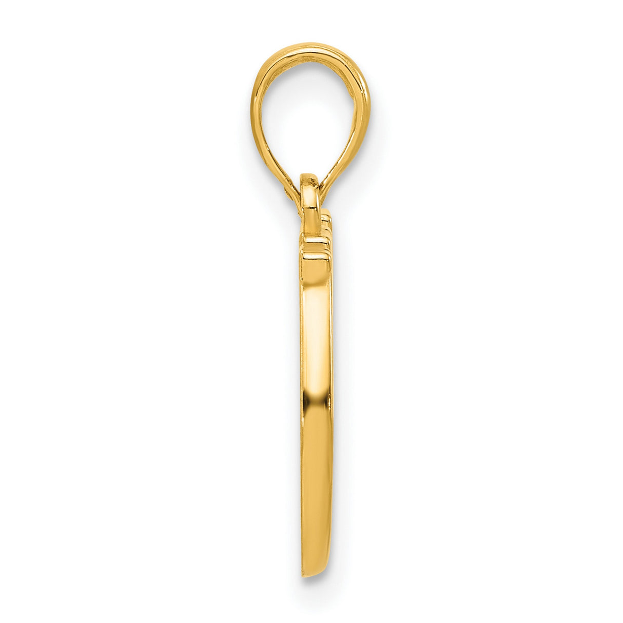 14k Yellow Gold Pendant with Overlapping Horseshoes, Equestrian Luck Charm for Women or Unisex Wear