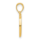 14k Yellow Gold Pendant with Overlapping Horseshoes, Equestrian Luck Charm for Women or Unisex Wear