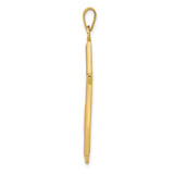 14k Yellow Gold Cross Pendant with Flame Design, Modern Religious Jewelry for Men and Women