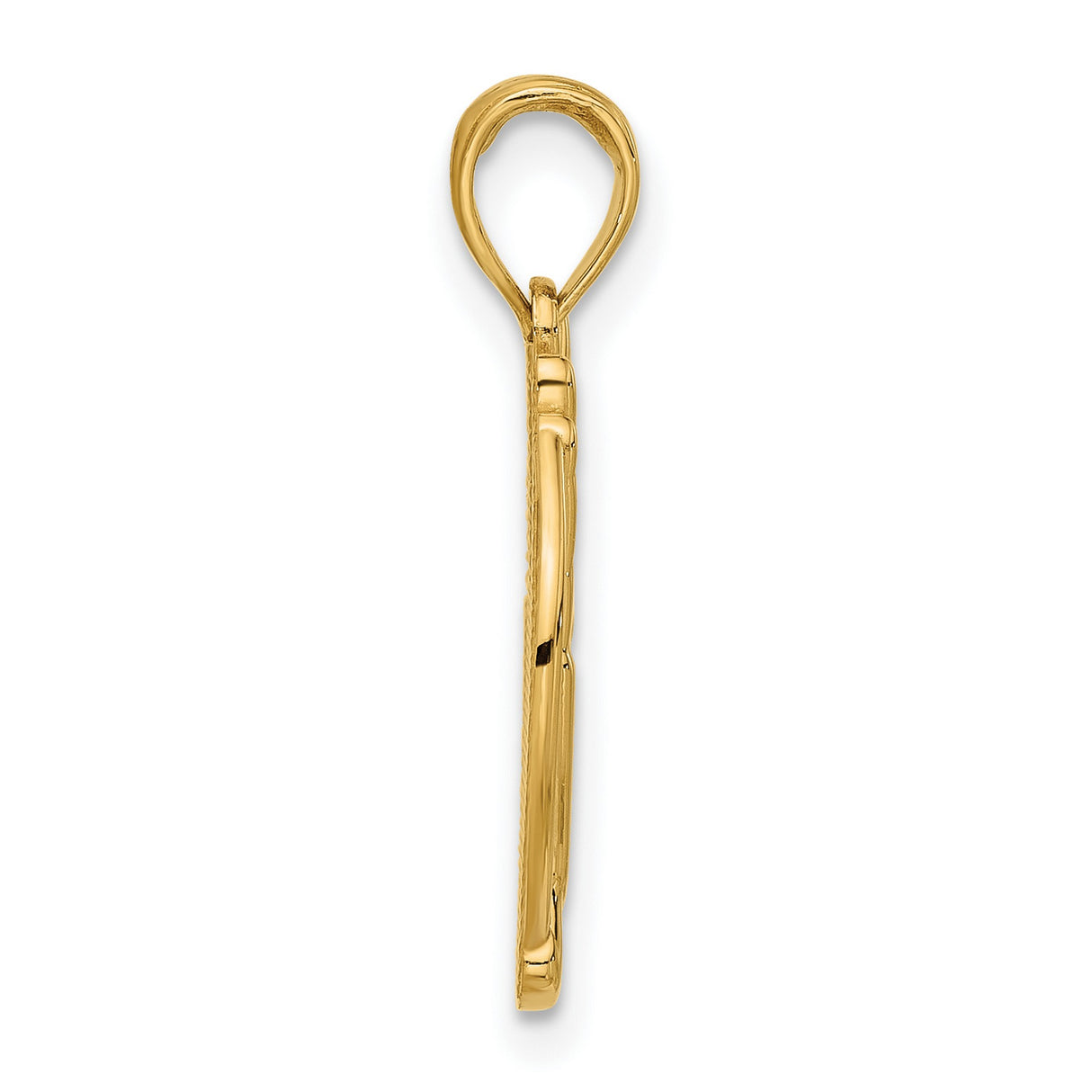 14k Yellow Gold Vulcan Salute Pendant, Sci-Fi Hand Gesture Symbol, Star Trek Fan Jewelry