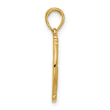 14k Yellow Gold Vulcan Salute Pendant, Sci-Fi Hand Gesture Symbol, Star Trek Fan Jewelry