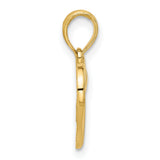 14k Yellow Gold Butterfly Heart Pendant, Symbolic Charm of Love and Transformation for Women