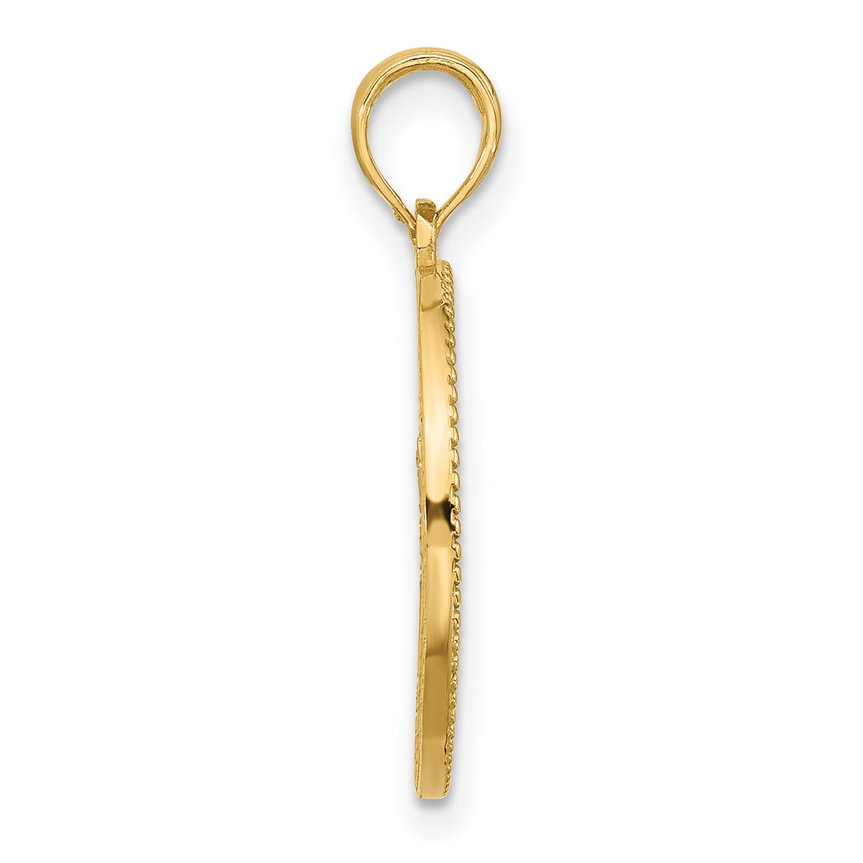 14k Yellow Gold Tree of Life Pendant, Openwork Circular Design, Symbolizing Family and Growth
