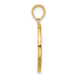 14k Yellow Gold Tree of Life Pendant, Openwork Circular Design, Symbolizing Family and Growth