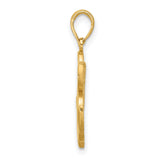 14k Yellow Gold Anchor Heart Cross Pendant, Religious Symbol of Faith, Hope, and Love for Women