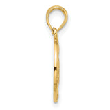 14k Yellow Gold Anchor and Stars Pendant, Nautical Christian Symbol for Women or Unisex Wear