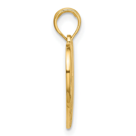 14k Yellow Gold Heart Pendant with HOPE Cutout Letters, Inspirational Jewelry for Women