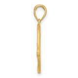 14k Yellow Gold Compass Pendant with North South East West Markers, Nautical Unisex Charm
