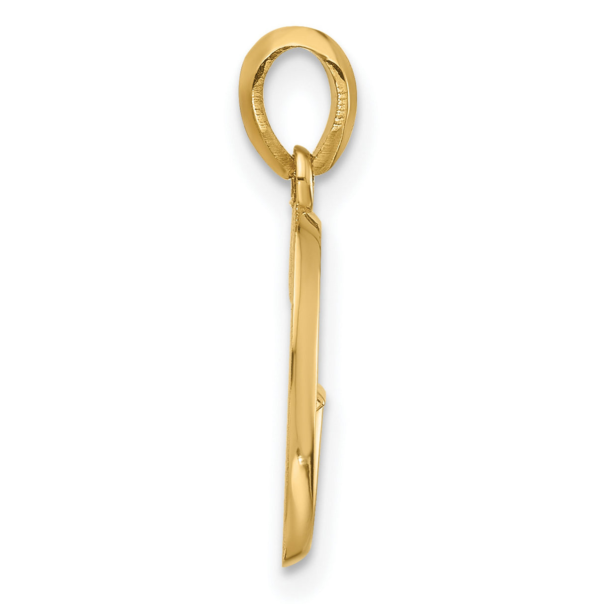 Fancy Letter G Charm Pendant in Real 14k Yellow Gold