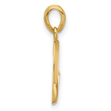 Fancy Letter G Charm Pendant in Real 14k Yellow Gold