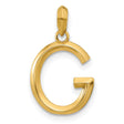 Fancy Letter G Charm Pendant in Real 14k Yellow Gold