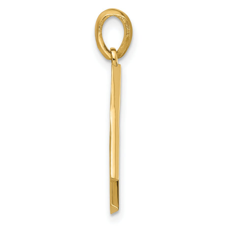 14k Yellow Gold Chai Pendant, Unisex Hebrew Symbol Charm, Jewish Faith and Heritage Jewelry