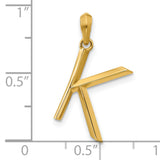 14k Yellow Gold Chai Pendant, Unisex Hebrew Symbol Charm, Jewish Faith and Heritage Jewelry