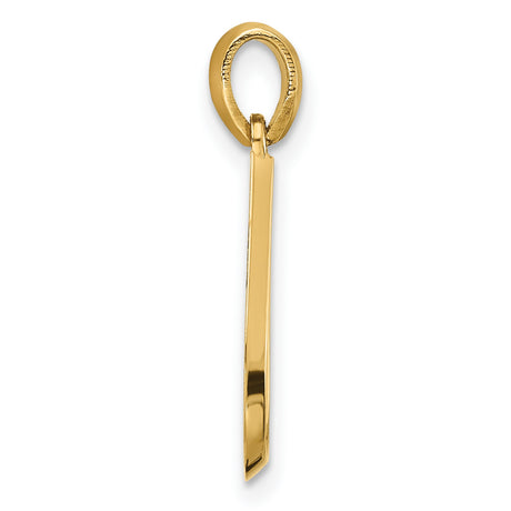 14k Yellow Gold Horseshoe Pendant, Symbol of Luck and Protection, Minimalist Western Charm