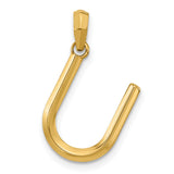14k Yellow Gold Horseshoe Pendant, Symbol of Luck and Protection, Minimalist Western Charm