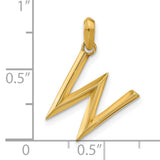 14k Yellow Gold Lightning Bolt Pendant, Modern Bold Design for Men and Women