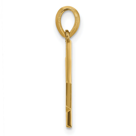 14k Yellow Gold Chi Rho Pendant Christian Symbol Religious Charm for Men and Women