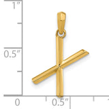 14k Yellow Gold Chi Rho Pendant Christian Symbol Religious Charm for Men and Women