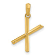 14k Yellow Gold Chi Rho Pendant Christian Symbol Religious Charm for Men and Women